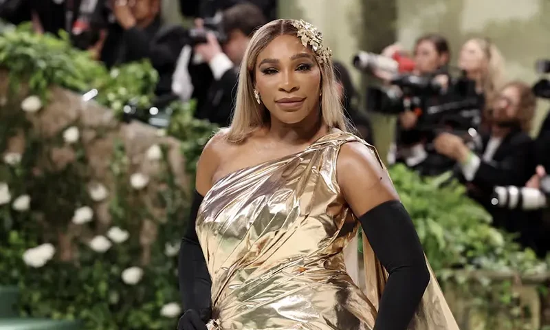 Serena Williams poses at the Met Gala, an annual fundraising gala held for the benefit of the Metropolitan Museum of Art's Costume Institute with this year's theme 'Sleeping Beauties: Reawakening Fashion' in New York City, New York, U.S., May 6, 2024. REUTERS/Andrew Kelly/File Photo