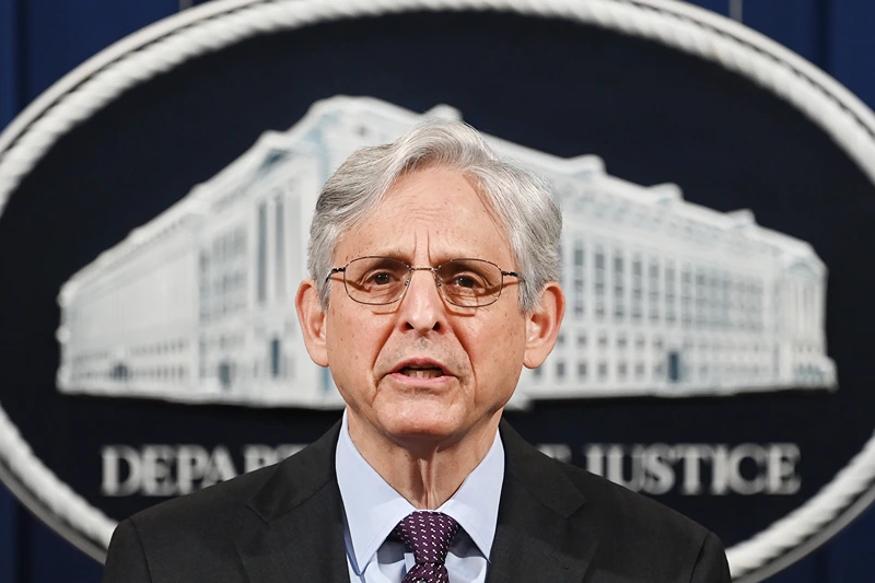 Attorney General Merrick Garland Announces Justice Department will begin Investigation Into The Practices of the Louisville Police Department
WASHINGTON, DC - APRIL 26: US Attorney General Merrick Garland delivers a statement at the Department of Justice on April 26, 2021 in Washington, DC. Garland announced that the Justice Department will begin an investigation into the policing practices of the Louisville Police Department in Kentucky. A report of any constitutional and unlawful violations will be published. (Photo by Mandel Ngan-Pool/Getty Images)