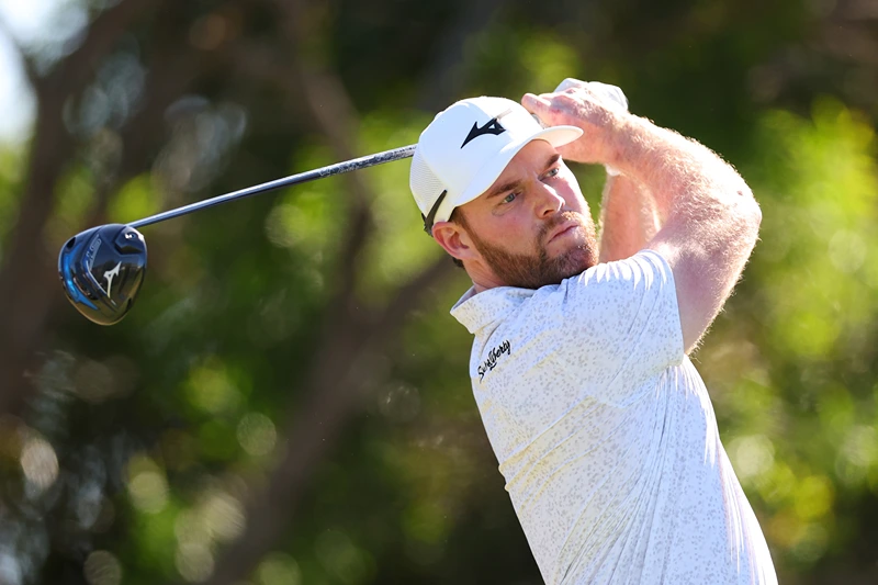 Sony Open in Hawaii - Final Round
HONOLULU, HAWAII - JANUARY 14: Grayson Murray of the United States plays his shot from the fifth teeduring the final round of the Sony Open in Hawaii at Waialae Country Club on January 14, 2024 in Honolulu, Hawaii. (Photo by Michael Reaves/Getty Images)