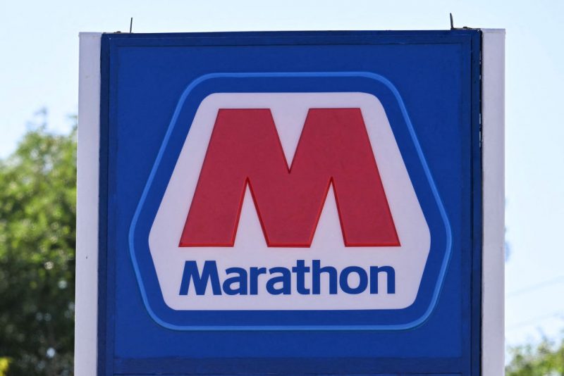A view of a Marathon gas station in Baltimore, Maryland on May 29, 2024. US energy giant ConocoPhillips announced on May 29 that it will acquire competitor Marathon Oil in an all-stock transaction valued at $22.5 billion, including $5.4 billion in debt, a major expansion despite pressure to move away from fossil fuels. (Photo by Jim WATSON / AFP) (Photo by JIM WATSON/AFP via Getty Images)