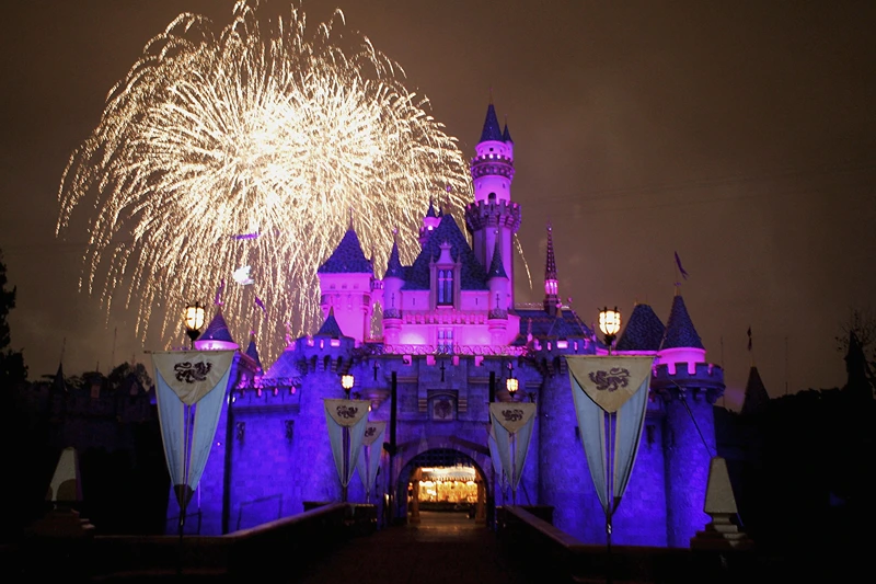 Disneyland 50th Anniversary Celebration
ANAHEIM, CA - MAY 4: Fireworks explode over The Sleeping Beauty Castle as part of the Disney Premiere of 