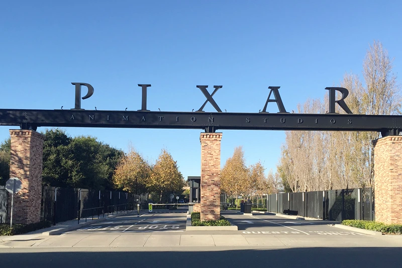 US-ENTERTAINMENT-CINEMA-PIXAR
The gates to Pixar's campus is seen in Emeryville, California, on November 29, 2016. Over 21 years of unparalleled success, the executives at animation studio Pixar have developed an aphorism they are fond of repeating -- that their movies are never finished, just released. The motto speaks to the perfectionism that has seen the company gross almost $11 billion and win 13 Oscars since 