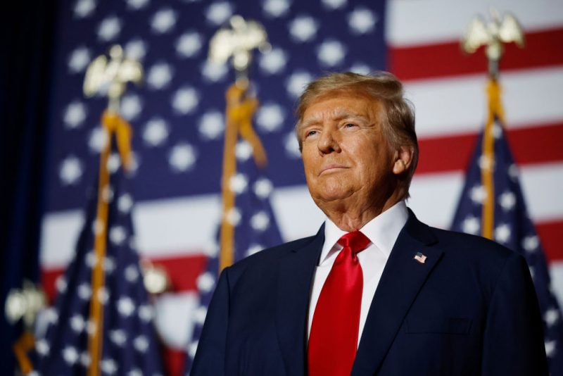 DES MOINES, IOWA - JANUARY 15: Former President Donald Trump speaks at his caucus night event at the Iowa Events Center on January 15, 2024 in Des Moines, Iowa. Iowans voted today in the state’s caucuses for the first contest in the 2024 Republican presidential nominating process. Trump has been projected winner of the Iowa caucus. (Photo by Chip Somodevilla/Getty Images)