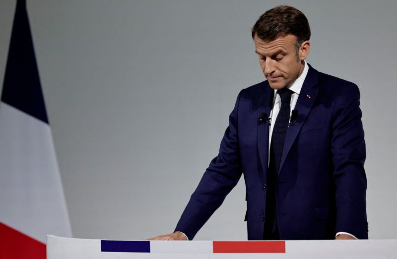 France's President Emmanuel Macron delivers remarks during a press conference held at the Pavillon Cambon Capucines in Paris on June 12, 2024. France's President Emmanuel Macron has addressed a press conference following his June 9, announcement that he was dissolving parliament, and his call for snap legislative elections after the far-right trounced his centrist alliance in EU polls. (Photo by STEPHANE DE SAKUTIN / AFP) (Photo by STEPHANE DE SAKUTIN/AFP via Getty Images)