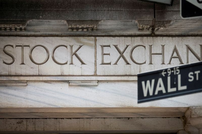 FILE PHOTO: A Wall Street sign is pictured outside the New York Stock Exchange in New York, October 28, 2013. REUTERS/Carlo Allegri/File Photo
