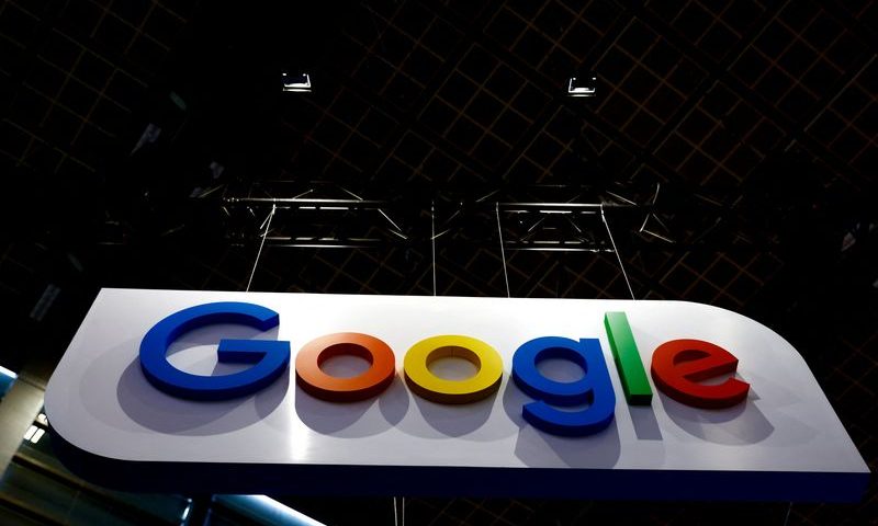 The logo of Google is seen at the Viva Technology conference dedicated to innovation and startups at Porte de Versailles exhibition center in Paris, France, June 14, 2023. REUTERS/Gonzalo Fuentes